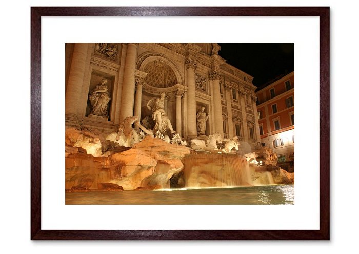 Italy Rome Fountain Trevi Fountain Night Water 